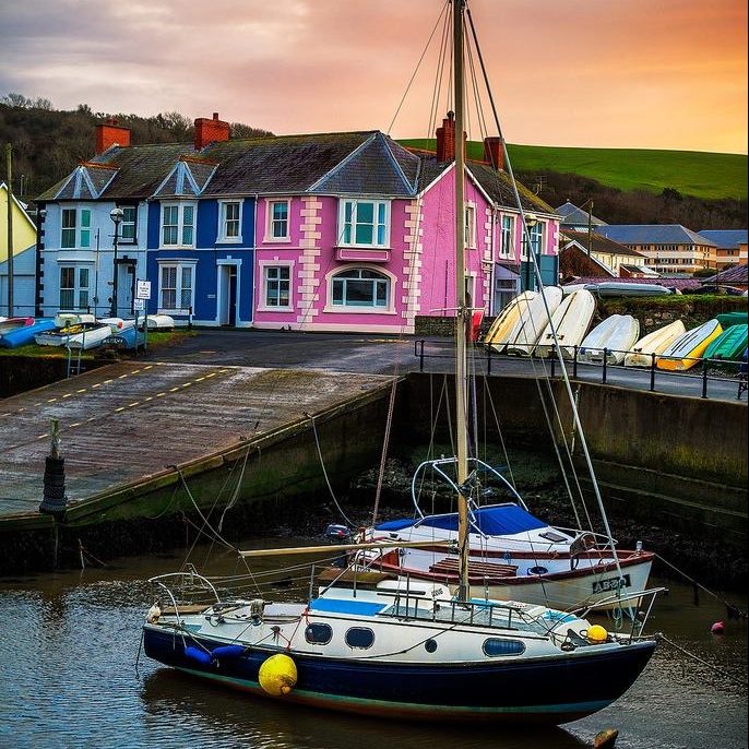 Camping near Aberaeron Harbour